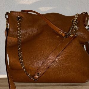 Michael Kors Collection Brown Leather Shoulder Bag